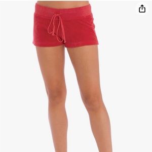 HARD TAIL red terry cloth shorts